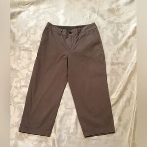 SONOMA Women's Light Brown Mid-Rise, Button, Zipper w/Pockets Capri Pants Size 4